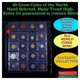 20 Great Coins of the World, hand selected, many t
