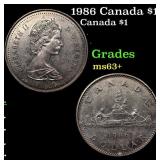 1986 Canada $1 Canada Dollar 1 Grades Select+ Unc