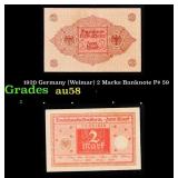 1920 Germany (Weimar) 2 Marks Banknote P# 59 Grade