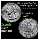1994-p Washington Quarter Near Top Pop! 25c Graded