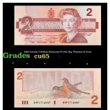 1986 Canada 2 Dollars Banknote P# 94b, Sig. Thiess