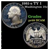 Proof 1981-s TY I Washington Quarter 25c Grades GE