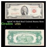 1953C $2 Red Seal United States Note Grades vf++