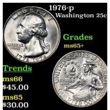 1976-p Washington Quarter 25c Grades GEM+ Unc