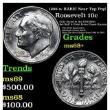 1996-w Roosevelt Dime RARE! Near Top Pop! 10c Grad