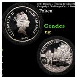 1999 Cook Islands Silver $5 Elizabeth II Moon Walk