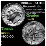 1996-w Roosevelt Dime RARE! 10c Grades GEM+++ Unc