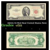 1953A $2 Red Seal United States Note Grades vf++