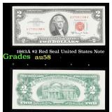 1963A $2 Red Seal United States Note Grades Choice