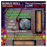 CRAZY Nickel Wheel Buy THIS 1992-p solid  BU Jeffe