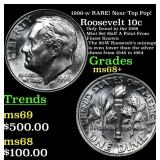 1996-w Roosevelt Dime RARE! Near Top Pop! 10c Grad