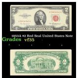 1953A $2 Red Seal United States Note Grades vf++