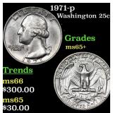 1971-p Washington Quarter 25c Grades GEM+ Unc