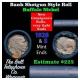 Buffalo Nickel Shotgun Roll in Old Bank Style 