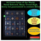 20 Great Coins of the World, hand selected, many t