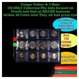 Sublime Page of 12 US Coins 4x Kennedy Half Dollar