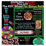 CRAZY Penny Wheel Buy THIS 1963-d solid Red BU Lin