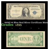 1935G $1 Blue Seal Silver Certificate Grades vf+ M