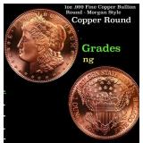 1oz .999 Fine Copper Bullion Round - Morgan Style