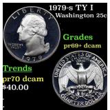 Proof 1979-s TY I Washington Quarter 25c Grades GE