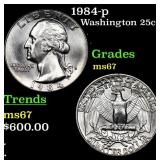 1984-p Washington Quarter 25c Grades GEM++ Unc
