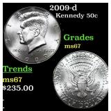 2009-d Kennedy Half Dollar 50c Grades GEM++ Unc