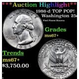 ***Auction Highlight*** 1986-d Washington Quarter