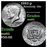 1982-p Kennedy Half Dollar 50c Grades GEM Unc