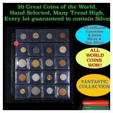20 Great Coins of the World, hand selected, many t