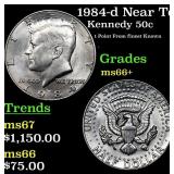 1984-d Kennedy Half Dollar Near Top Pop! 50c Grade