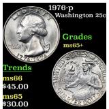 1976-p Washington Quarter 25c Grades GEM+ Unc