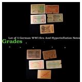 Lot of 5 German WWI Era And Hyperinflation Notes G