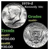1979-d Kennedy Half Dollar 50c Grades GEM++ Unc