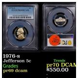 Proof PCGS 1976-s Jefferson Nickel 5c Graded pr69