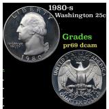Proof 1980-s Washington Quarter 25c Grades GEM++ P