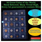 20 Great Coins of the World, hand selected, many t