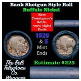 Buffalo Nickel Shotgun Roll in Old Bank Style 