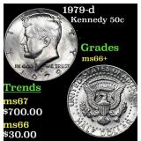 1979-d Kennedy Half Dollar 50c Grades GEM++ Unc