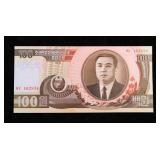 1992 Upper Korea 100 Won Banknote P# 43a Grades Ge