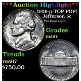 ***Auction Highlight*** 1959-p Jefferson Nickel TO