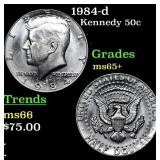 1984-d Kennedy Half Dollar 50c Grades GEM+ Unc