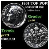 Proof 1961 Roosevelt Dime TOP POP! 10c Graded pr70