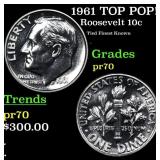 Proof 1961 Roosevelt Dime TOP POP! 10c Graded pr70