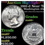 ***Auction Highlight*** 1991-d Washington Quarter