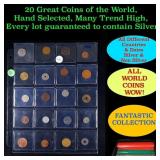 20 Great Coins of the World, hand selected, many t