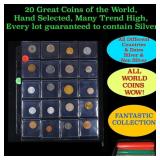 20 Great Coins of the World, hand selected, many t