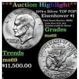 ***Auction Highlight*** 1974-s Silver Eisenhower D