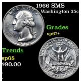 1966 SMS Washington Quarter 25c Grades sp67