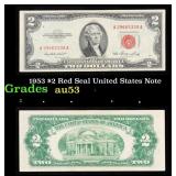1953 $2 Red Seal United States Note Grades Select