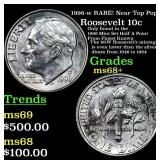 1996-w Roosevelt Dime RARE! Near Top Pop! 10c Grad
